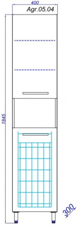 Шкаф-пенал Aqwella Аллегро 40 Agr.05.04 L/R фото