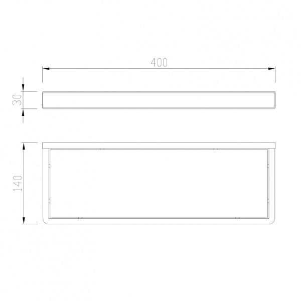 Полка стеклянная Abber Westen AA1759B черная матовая фото