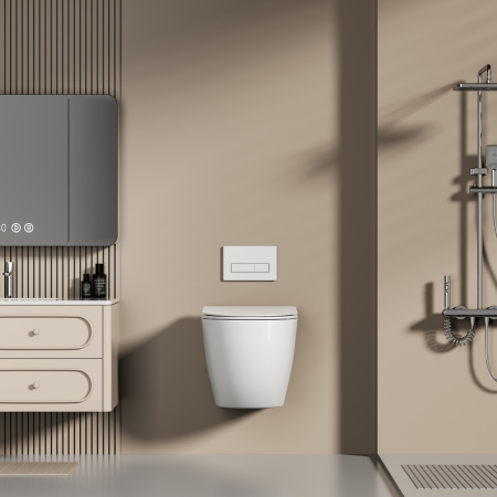 Подвесной унитаз с ультратонким ободком Abber Ultra AC1301 фото