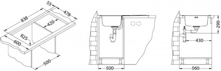 Мойка для кухни Alveus Line Maxim 20 сатин фото