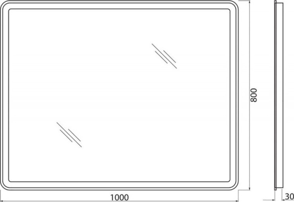 Зеркало Belbagno Зеркало Belbagno SPC-MAR-1000-800-LED-TCH-WARM 100x80 с сенсорным выключателем фото