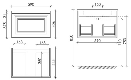 Тумба под раковину Sancos Very VR60W Bianco фото