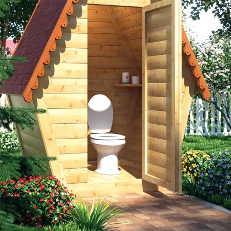 Дачный унитаз Оскольская Керамика 46901100002 с сиденьем фото