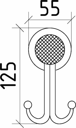 Крючок для ванной двойной Boheme Royal Crystal 10926-G фото