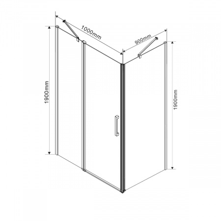 Душевой уголок Vincea Orta VSR-1O9010CL 100x90 фото