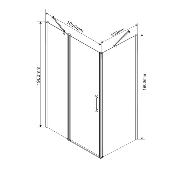 Душевой уголок Vincea Orta VSR-1O9010CL 100x90 фото
