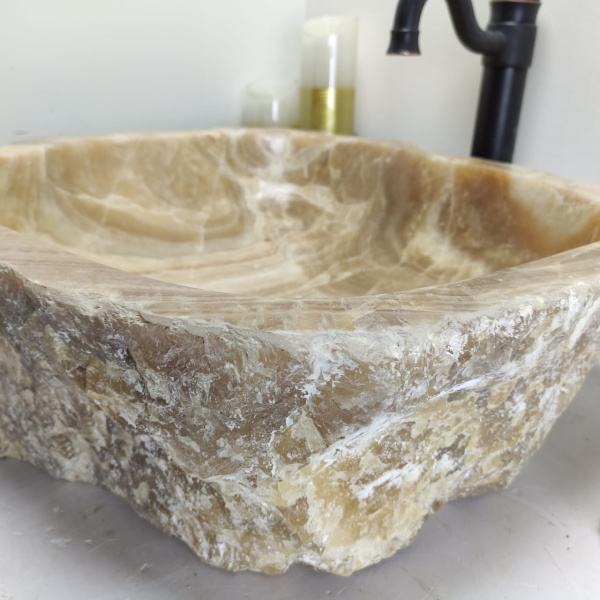 Накладная раковина из оникса Erozy Sunset EO-00441 (54*57*15см) фото