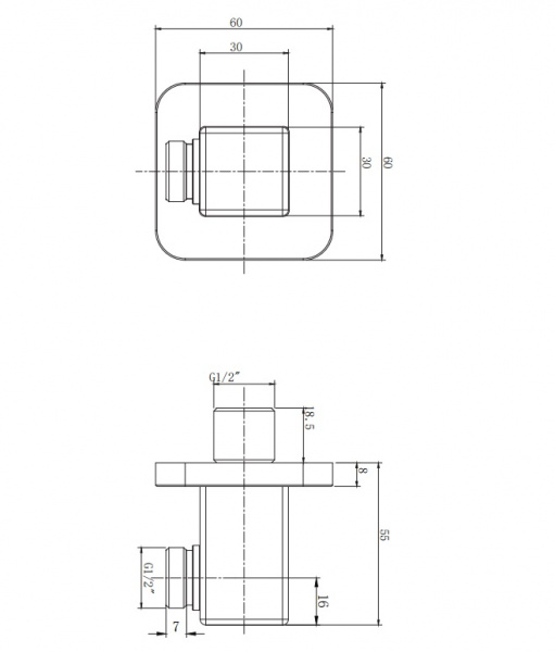 Подключение для душевого шланга Omnires 8815BBL черный фото
