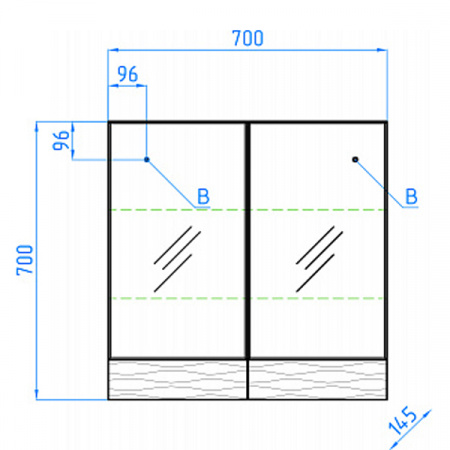 Зеркало-шкаф Style Line Ассоль 70 белый фото