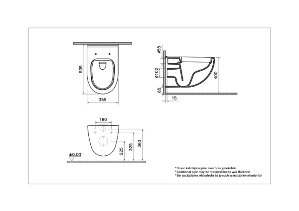 Подвесной унитаз безободковый VitrA S40 7759B003-0075 фото