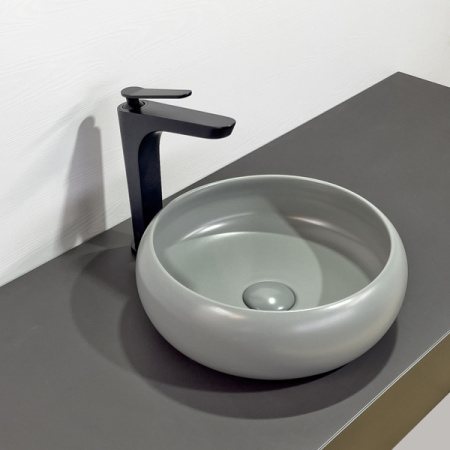 Накладная раковина Comforty 113MH 00-00012226 36x36 светло-серая матовая фото