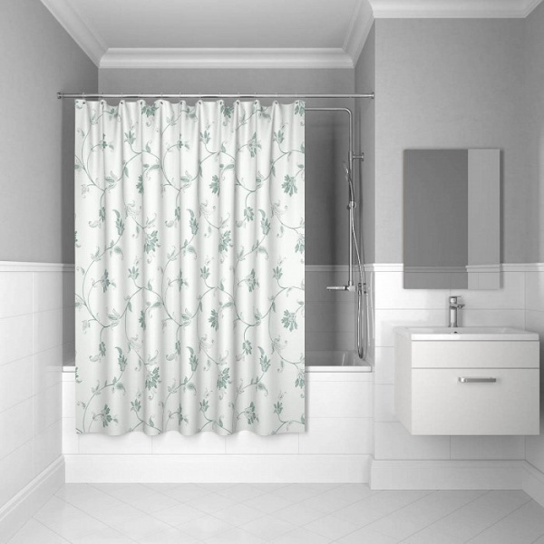 Текстильная шторка для ванной комнаты Iddis Elegant 200*200 см elegant silver SCID132P фото