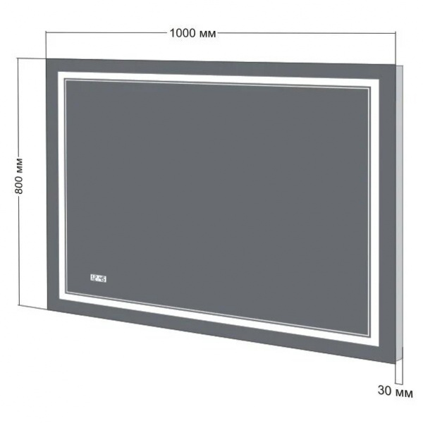 Зеркало Бриклаер Эстель-2 100 см с часами фото