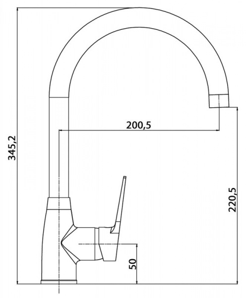 Смеситель для кухни Cezares Lana LANA-LLM1-01 фото