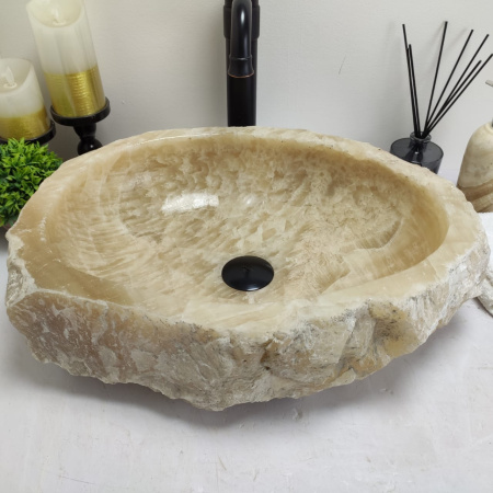 Накладная раковина из оникса Erozy Yellow EO-00539 (51*39*15см) фото