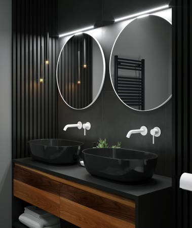 Настенный смеситель для раковины Timo Saona 2372/16SM Белый матовый фото