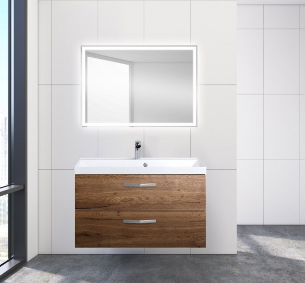 Тумба под раковину Belbagno Aurora AURORA-900-2C-SO-RT Rovere Tabacco фото