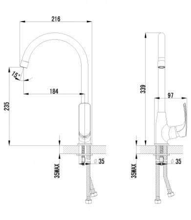 Смеситель для кухни Lemark plus Shape LM1705C фото