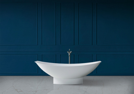 Ванна из искусственого камня Abber Stein AS9610 180x80 белая матовая фото