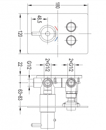 Смеситель для ванны Omnires Y GoClick Y1236GCPROCR фото