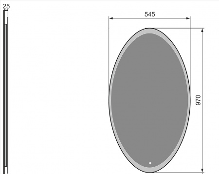 Зеркало Raval Moon 55 Moo.02.55/W (Mono.02.55/W/RL) фото