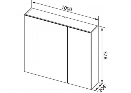 Зеркало-шкаф Aquanet Нью-Йорк 100 00203955 фото