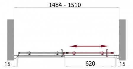 Душевая дверь BelBagno Uno UNO-BF-1-150-C-Cr фото