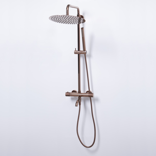 Душевая система с термостатическим смесителем WasserKRAFT Thermo A18301 розовое золото фото