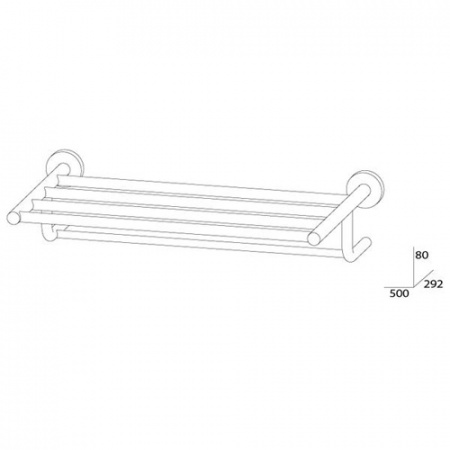 Полка для полотенец Artwelle Harmonia HAR 032 50 см фото