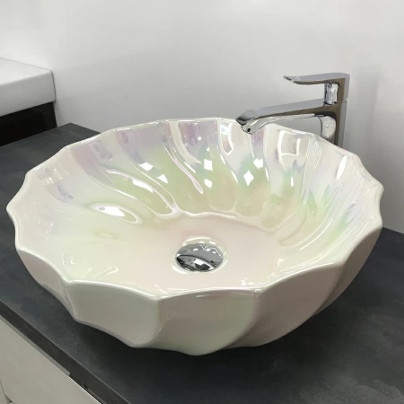 Накладная раковина GID NC423 46х46 перламутр фото