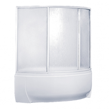 Шторка для ванны раздвижная Bas Флорида пластик (4 ств.) фото