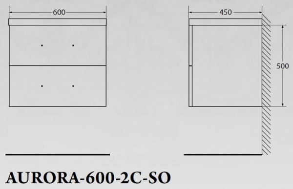 Тумба под раковину BelBagno Aurora 60 AURORA-600-2C-SO-RNN дуб натуральный фото