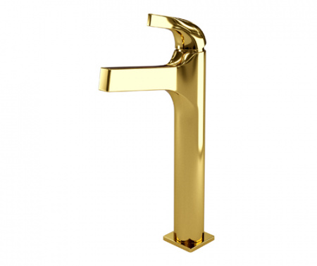 Высокий смеситель для раковины WasserKRAFT Sauer 7103H глянцевое золото фото