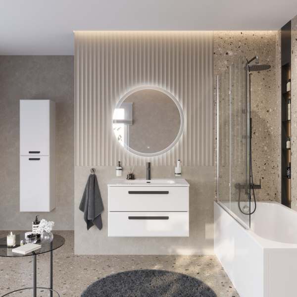 Тумба под раковину Cezares Eco 80 ECO-CER-N-800-2C-SO-BL 80 см, Bianco Lucido фото