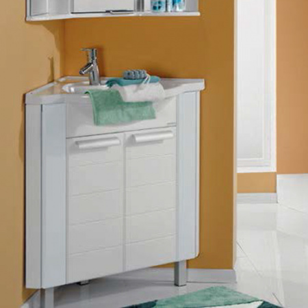 Тумба угловая Акватон Альтаир 62 1A042601AR010 белая фото