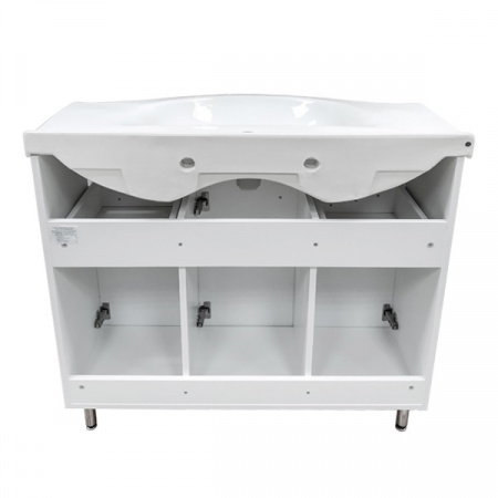 Тумба Comforty Сочи-100 белый глянец с раковиной Эльбрус-100 фото