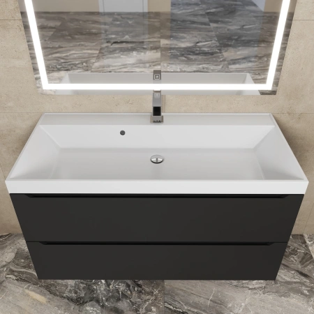 Тумба под раковину Uperwood Tanos 100 291020234 черная матовая фото