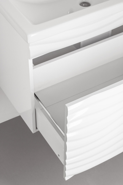 Тумба с раковиной Style Line Вероника 80 ЛС-00000252 Люкс белая, PLUS фото