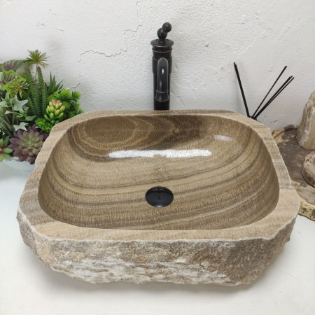 Накладная раковина из оникса Erozy Sunset EO-01437 (57*43*16) фото