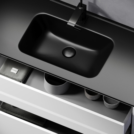 Тумба под раковину Sancos Urban UR100W белый глянец фото