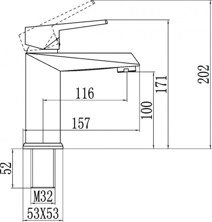 Смеситель для раковины Savol 55H S-005511H фото