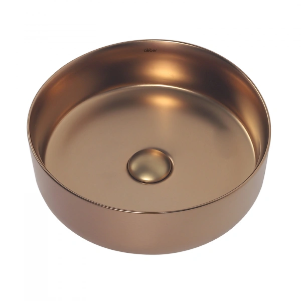 Накладная раковина Abber Bequem AC2108MRG 36x36 розовое золото матовое фото