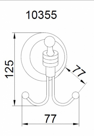 Крючок для ванной двойной Boheme Hermitage Bronze 10325 фото