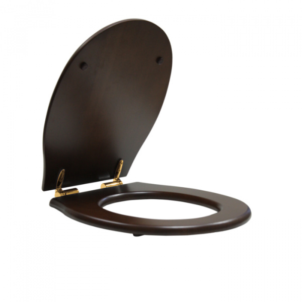Сиденье для унитаза GSI Classic MS87NOC noce/oro soft close фото
