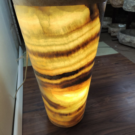 Раковина напольная из оникса Yellow ON-01355 (45*45*90) фото