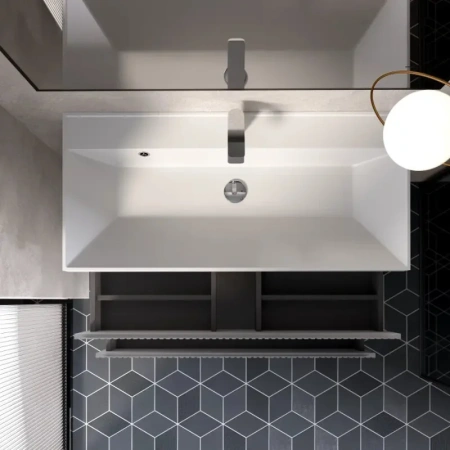 Тумба под раковину Aquame S1 AQM900110GM 100 см, серая фото