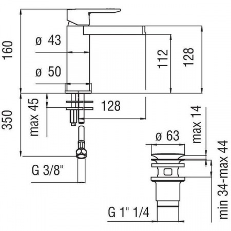 Смеситель для раковины Nobili New Road RDC0118/2CR фото