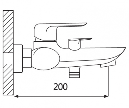 Смеситель для ванны с душем Oute T102 T10202 фото