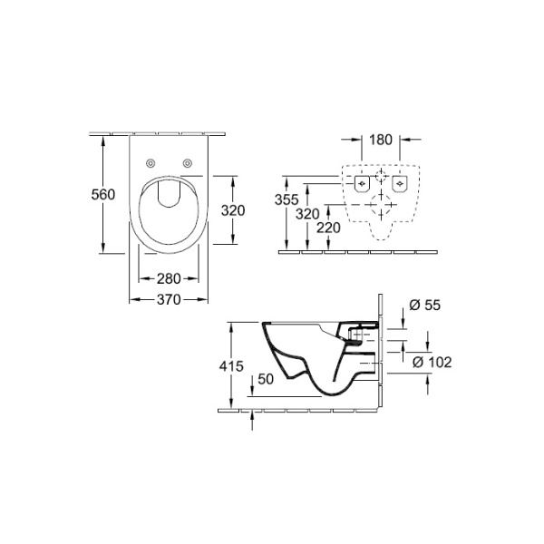 Унитаз подвесной безободковый Villeroy&Boch Subway 2.0 5614R201 с сиденьем, альпийский белый фото
