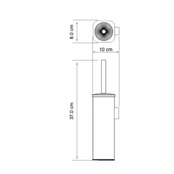 Ершик для туалета WasserKRAFT K-1167BLACK черный матовый фото